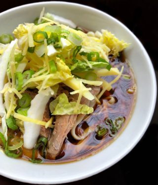 It’s a PERFECT day for Five Spice Duck Soup, with Duck Confit, Napa Cabbage, Noodles, Ginger, Bamboo, + moreeeee